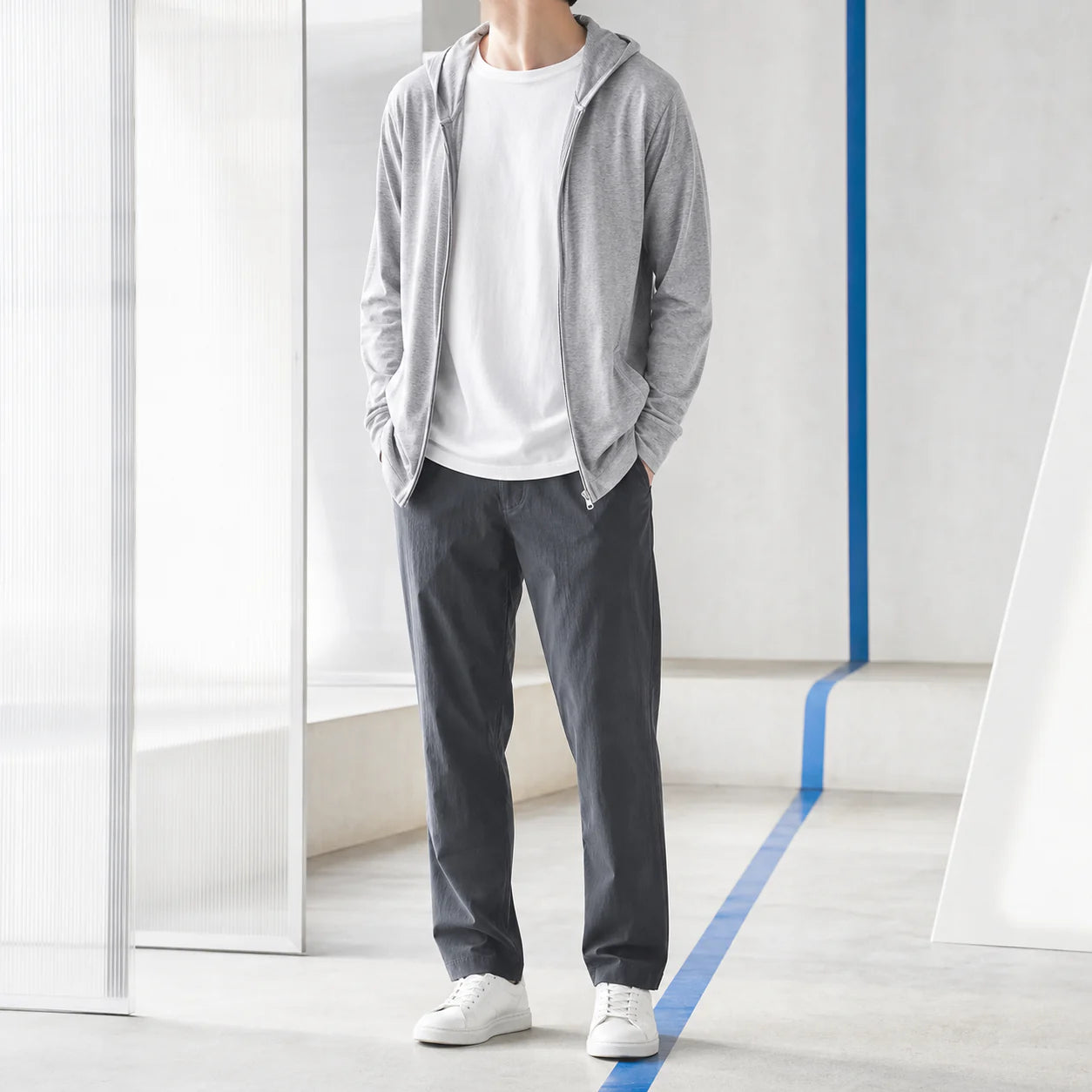 AI-generated editorial representation of a lightweight hoodie