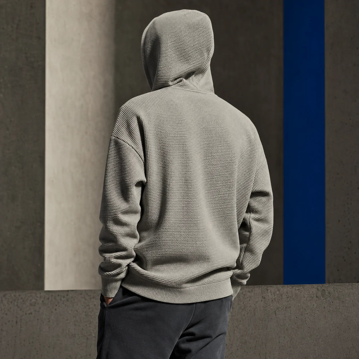 AI-generated editorial representation of a textured hoodie